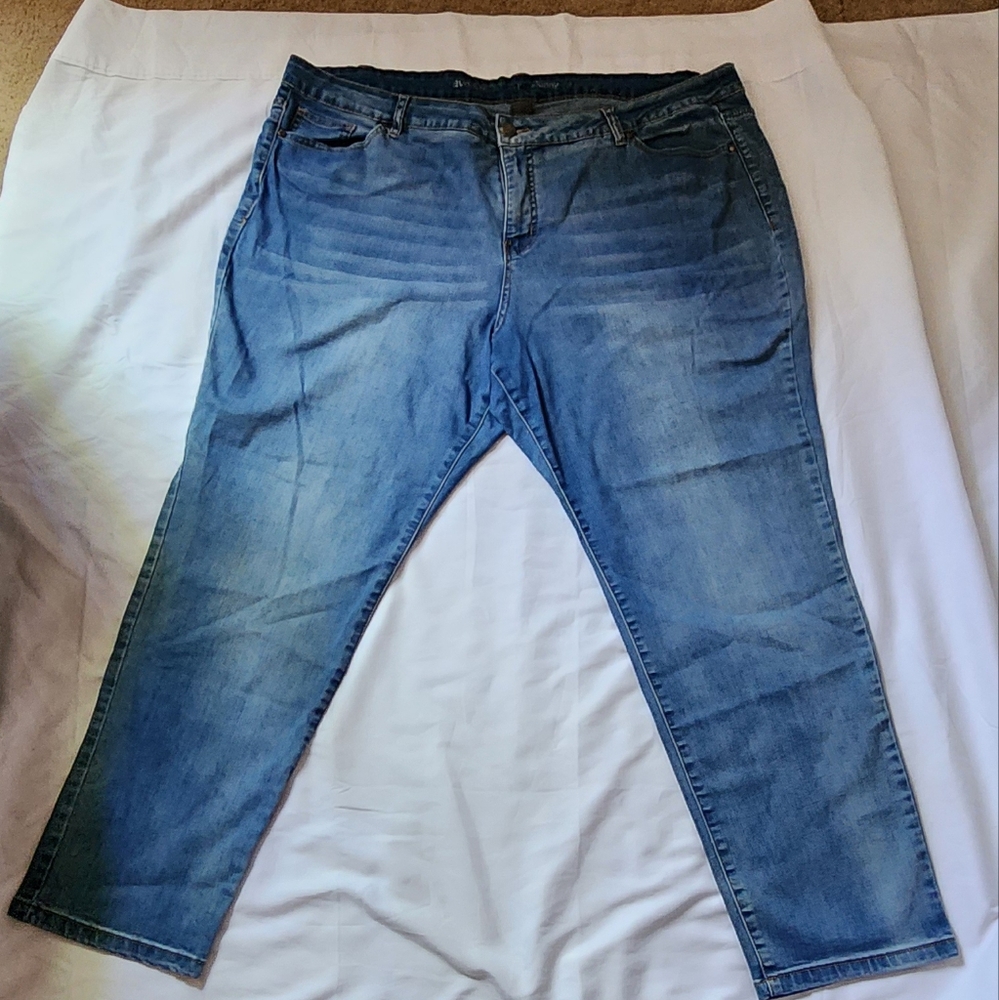 Avenue Blue Skinny Jeans with Classic Denim Style